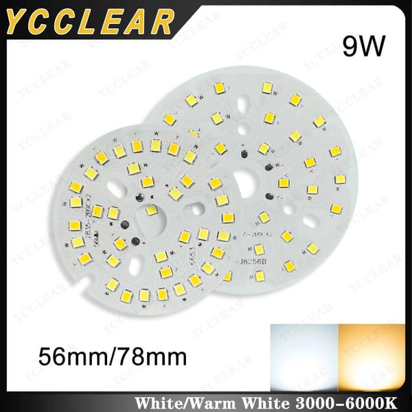 10pcs SMD 2835 LED Light Board 3W 5W 7W 9W Warm White With Lamp Bead Aluminum Plate For 3 5 7 9Watt Light Source Modification