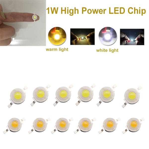 High Power LED  Lumen Lamp Beads 1W White Warm Light LEDs Bulb Light Emitting Diodes SMD Chip  Light Source for Blubs Spotlight