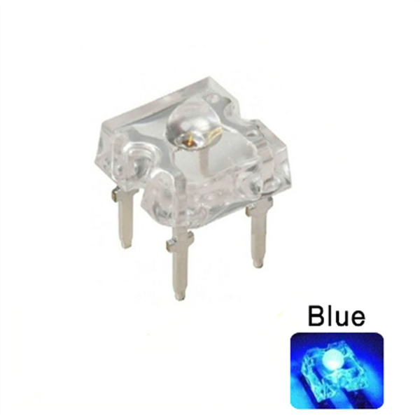 100pcs 3mm Piranha Blue Led Super Flux 20ma Transparent Ultra Bright Round Head Water Clear Lamp Light Beads