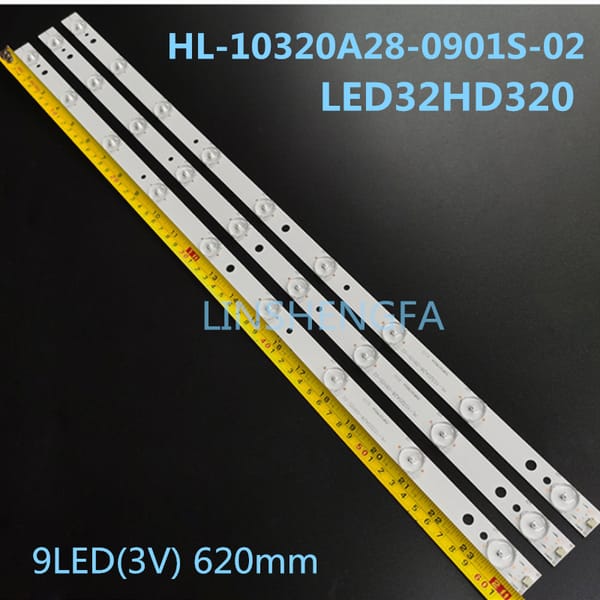 3PCS/LOT 32 inch LCD TV LED 32HD320 light bar HL-10320A28-0901S-02 3v lamp beads 32/147I-GB-5B-HKUP-UK BLAUPUNKT B32A147TCHD