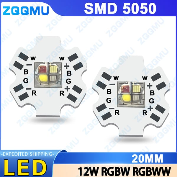 RGBW RGBWW 12W 5050 LED chip 12W Watt Red Blue Green White Light Warm White Suitable LED Lamp Beads for DIY Stage Lamp Beads