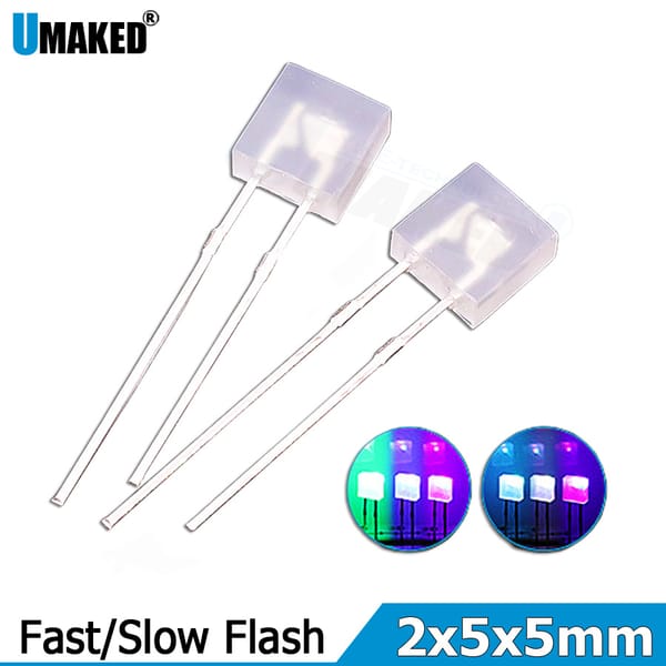 1000pcs 2x5x5mm Foggy LEN LED round lamps diodes chip  20mA light beads led Emitting diodes RGB Flash Lighting DIY