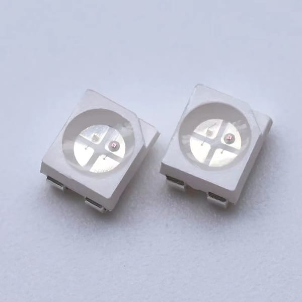 100pcs 3528 LED SMD Bead High power diodes bi-color Light red/white red/blue Chip Free shipping
