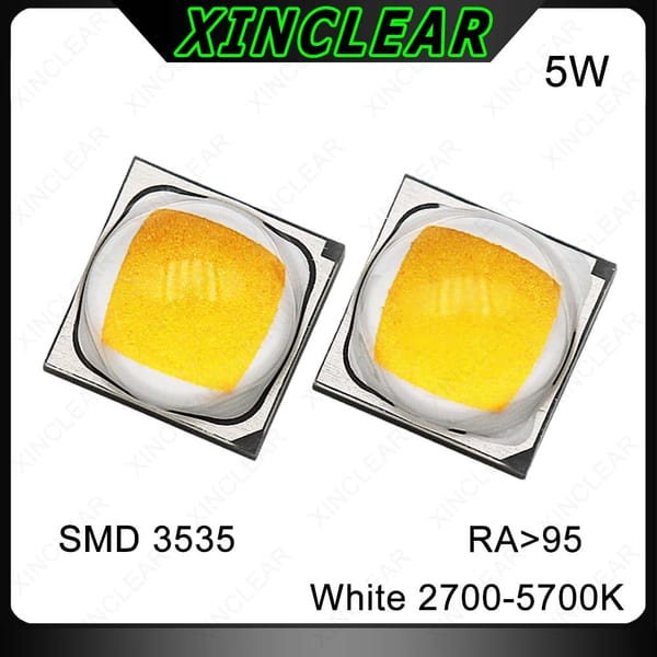 High CRI RA95 5W LED Light Beads White 2700K 3000K 3500K 4000K 5000K 5700K SMD 3535 Chips For Flashlight Headlight Car Light