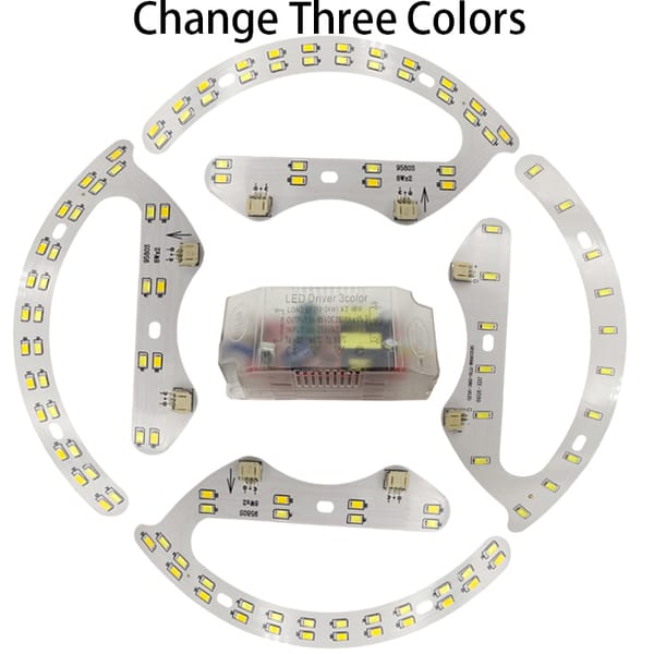 36W 54W 72W 90W 28/32/39/47mm OD ARC Fan-Shaped Three Tri-Color Alternating Light Chip SMT SMD LED Base Bulb Lamp Bead Emitter