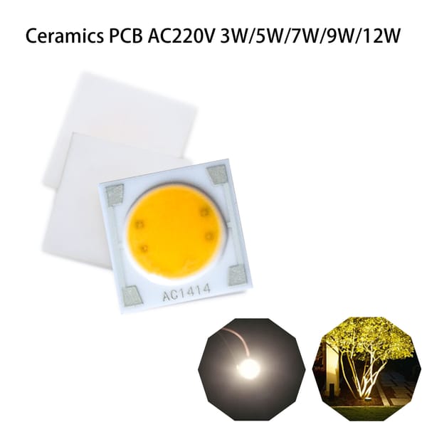 LED COB 5pcs  AC220V 3W 5W 7W 10W Light Beads Ceramic Substrate Smart IC Chip DIY LED Lighting Floodlight Spotlight Lamp Breed