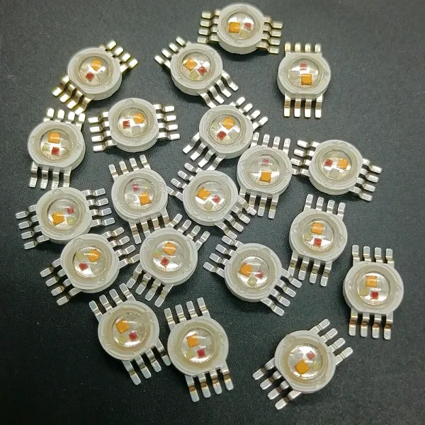 5-50pcs  RGBWW High Power LED Chip 8  Pin Molding LED Stage Colorful Light Source Beads