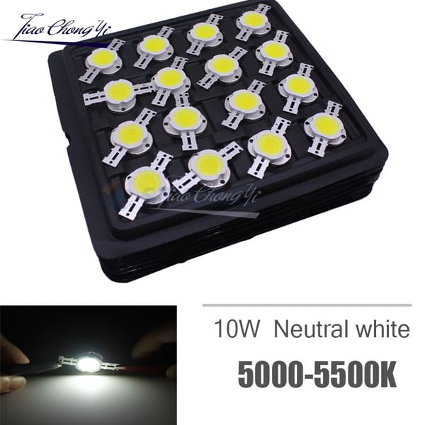 10W 5000K Neutral White  High Power LED Chip  Lighting Beads 9-12V 1050mA Integrated Matrix Bulb COB Lamp For Floodlight