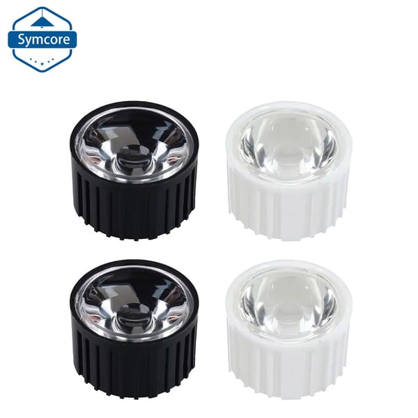 10PCS LED Light Bead Lens 20mm Optical Lenses 5/10/15/30/45/60/90/120 Degrees Flat Screw Bracket Reflector Collimator