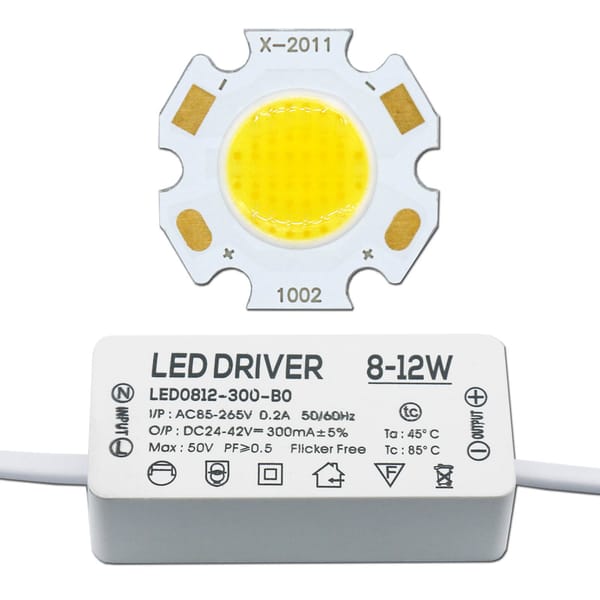 LED Bridgelux Chip Lamp Bead+LED Driver Package 3W 5W 7W 10W 300mA Tricolor Light Source Bulb Spotlight Ceiling Lamp DIY
