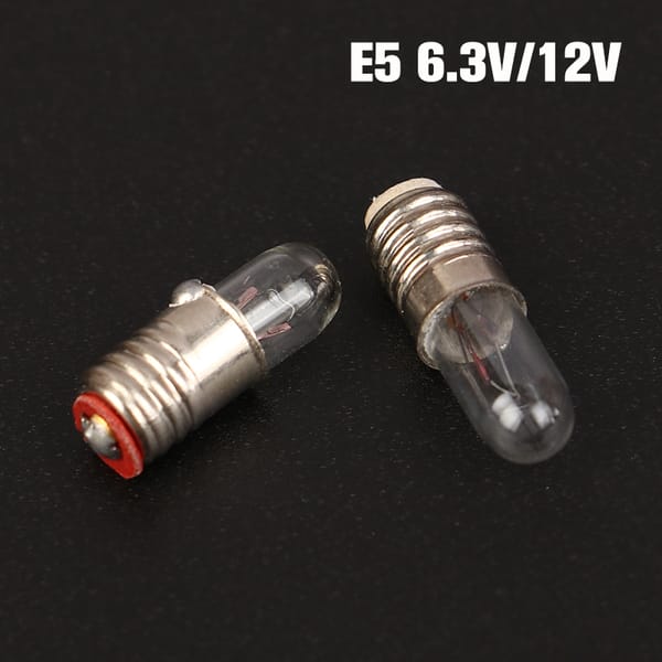5PCS/lot Mini indicator light bulb E5 6.3V 12V small bulb signal lamp bead Miniature bulb