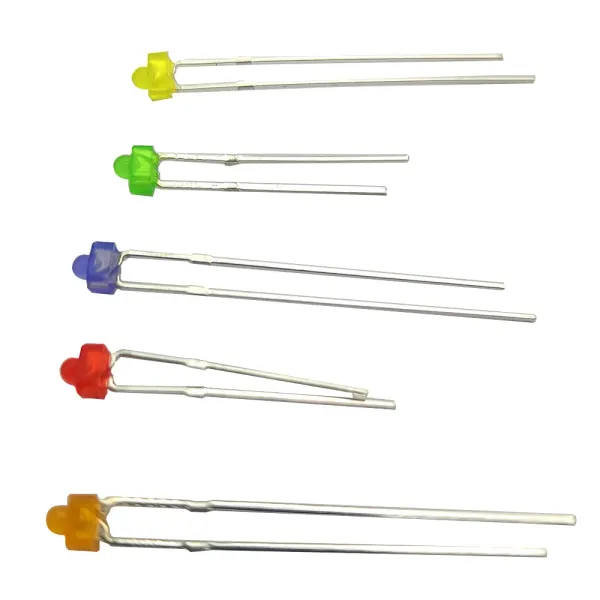 LED Beads 1.8 Tower Shaped LED Plug F3 Red Emitting Red Green Blue Yellow Direct Insertion Indicator Light