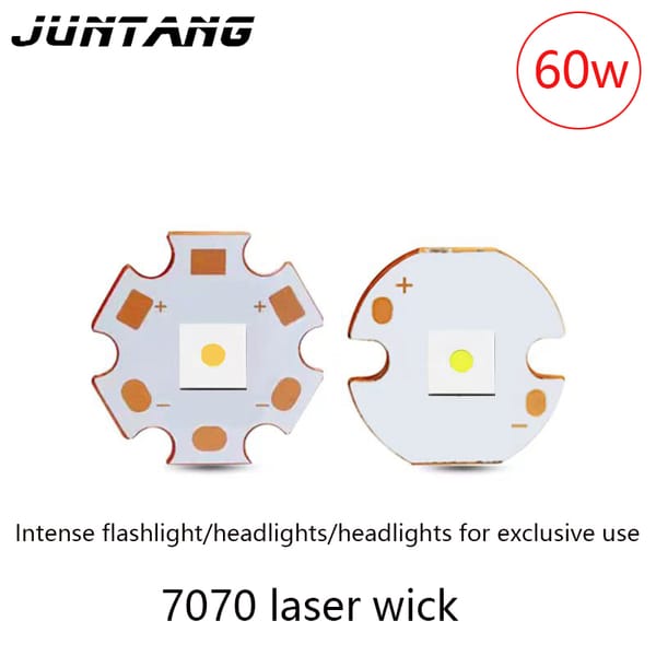 7070 flat white laser bead circular three ampere chip 60W white light warm white light LED high-power 3V lamp copper plate