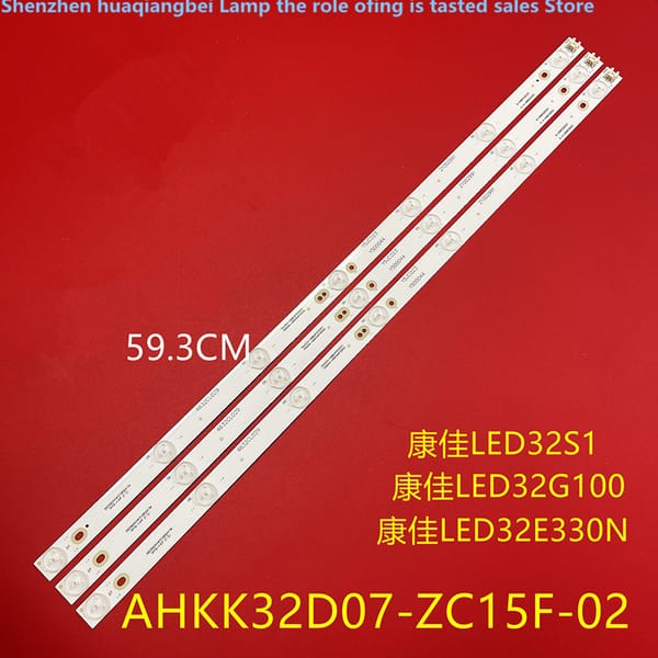FOR FOR Konka LED32M60N LED32E330N LED32S1 light strip AHKK32D07-ZC15F-02 7 light bead 59.3CM 7LED 3V