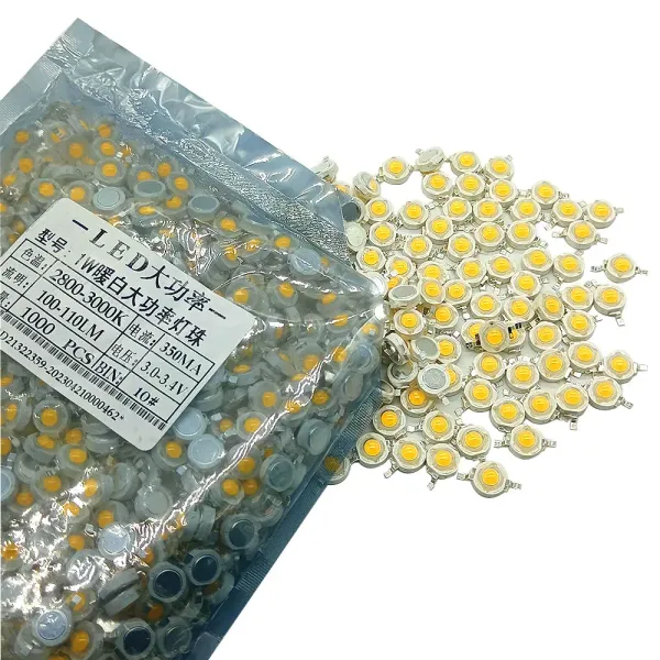 30pcs 1W 3W LED Chip High Power Lamp SMD COB Diodes Warm Cold White Red Green Blue Yellow Full Spectrum Plant Grow Light Beads