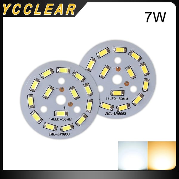 10pcs High Bright LED Light Board 7Watt Warm White Dia 50mm SMD 5730 Lamp Panel For Downlight Bead Bulb Chandelier Light Source