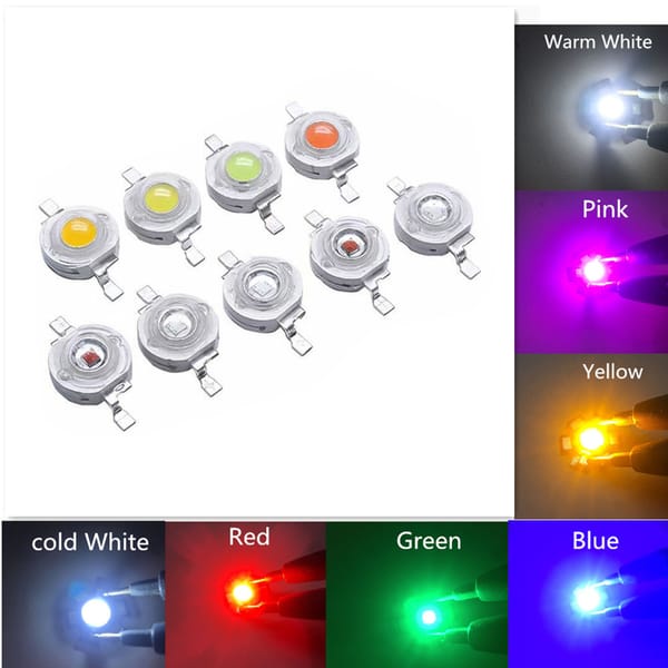 3W Warm Cool White Red Blue Green UVA Full Spectrum 660nm 440nm LED Grow Light For 3 watt Light Beads