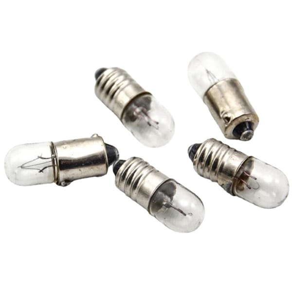 50pcs/lot Flashlight bulb B9 6.3V indicator E10 12V small lamp beads E10 24V 30V 36V 48V 3W signal light bead bayonet light