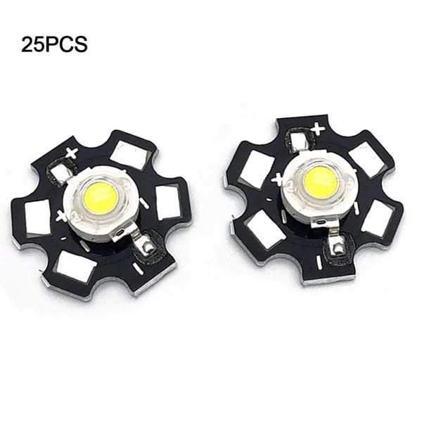 25pcs 1W 5V LED Lamp Chip Beads Light Source Chip 200lm Brightness High Power LED Chips For Floodlight