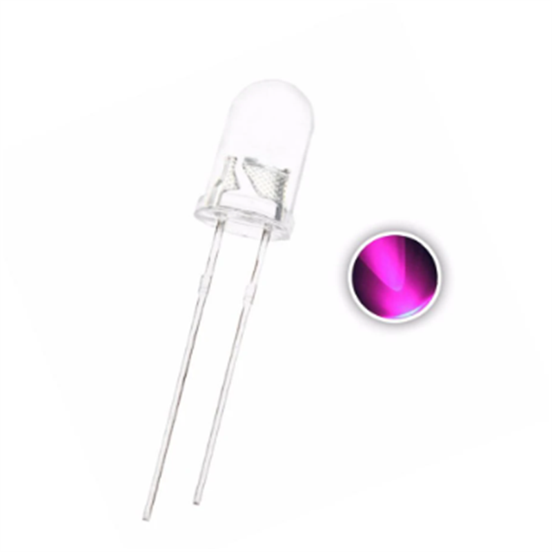 1000pcs 5mm Pink Dip Led Water Clear Lens Light Round 20ma 3v Lamp Light Beads Short Legs Free Shipping