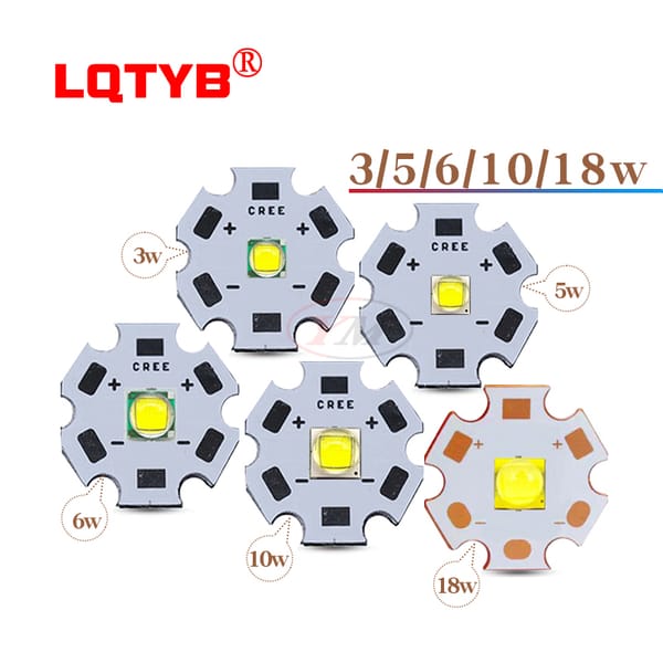 3W 5W 6W10W 18W T 6xml2 high power, White Light, Flashlight DIY 3.5 * 3.5 mm/5 * 5mm XHP50 bicycle accessories LED 3v bead lamp