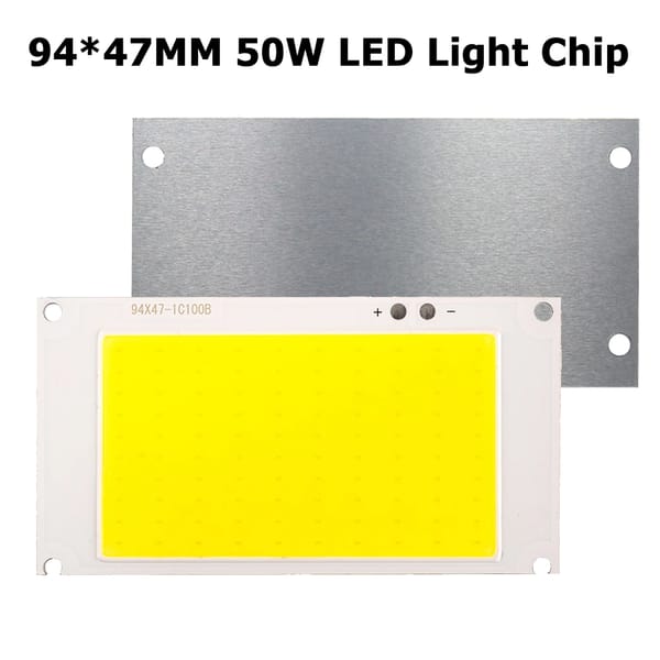 1-5pcs 5​0W 3V LED Light Beads 94*47mm Super Bright 6500K Cool White COB LED Light Chip LED Light Source Chip for DIY LED Lamp
