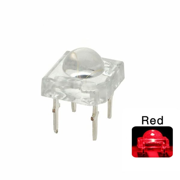 100PCS 5MM Piranha Red LED Super Flux Transparent Ultra Bright Water Clear Lens Lamp 4 Pin Light Beads