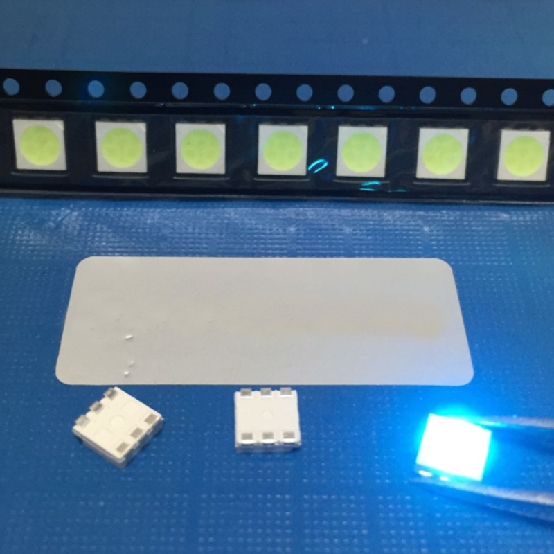 1000pcs/lot 5050 ice blue chip LED display indicator lamp bead SMD 5050 three wick 3 chip LED light emitting diode