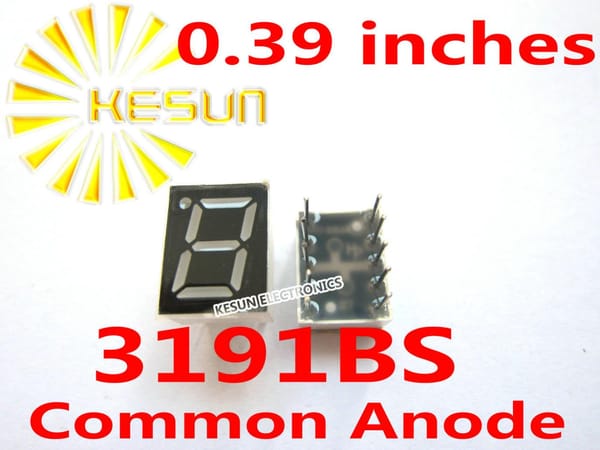 Free Shipping 50PCS x 0.39 inches Red Blue 3191BS 3191AS 3191AB 3191BB Single Digital Tube LED Display Module Light Beads