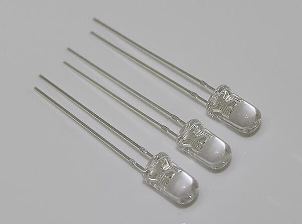 1000PCS / LOT LED lamp beads line 5MM / F5, white hair green, transparent ultra-bright light-emitting diode long legs