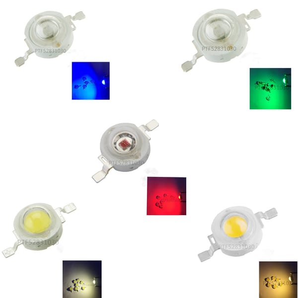 10pcs High Power LED Chip 3W Warm Cool White Red Blue Green UVA Full Spectrum 660nm 440nm LED Grow Light For 3 watt Light Beads