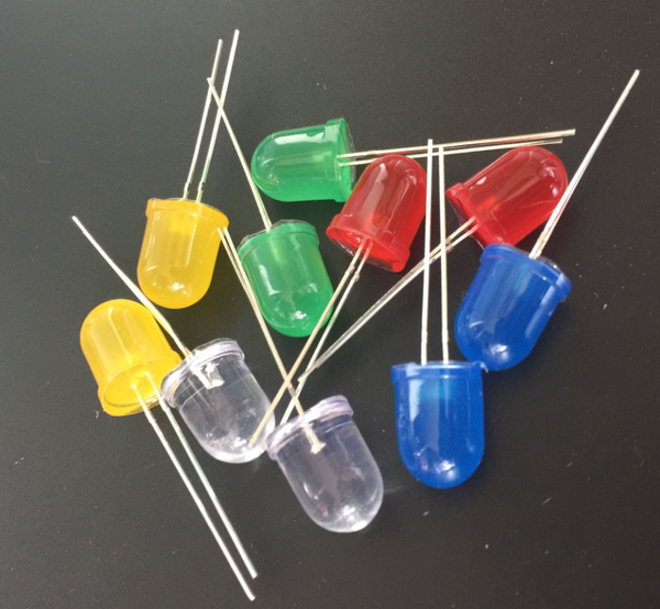 5 Colors Hot Sale 100Pcs 10mm LED Lamp beads 20mA Blue Red Yellow Green White 10MM Round Ultra Bright Light Emitting LED Diode