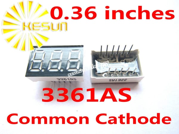 5PCS x 0.36 inches Red Blue Green 3 Digital Tube 3361AS 3361BS 3361AG 3361BG 3361AB 3361BB LED Display Module Light Beads