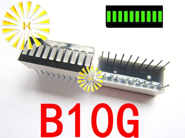5PCSx 10 Segment Green Red Blue Yellow Jade Green White Digital Tube LED Bar 10*25mm Display Module B10G B10R B10BB Light Beads