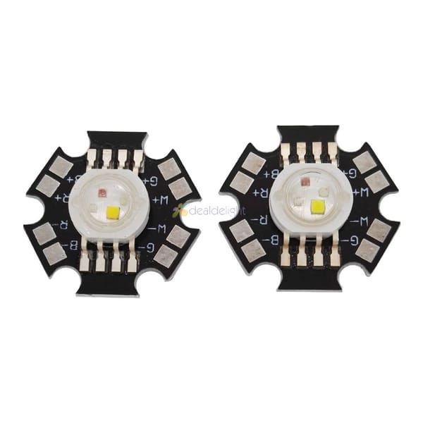 5pcs 4W RGBW RGBWW High Power LED Light Beads Red Green Blue + White 4 chip led Lamp With 20mm PCB
