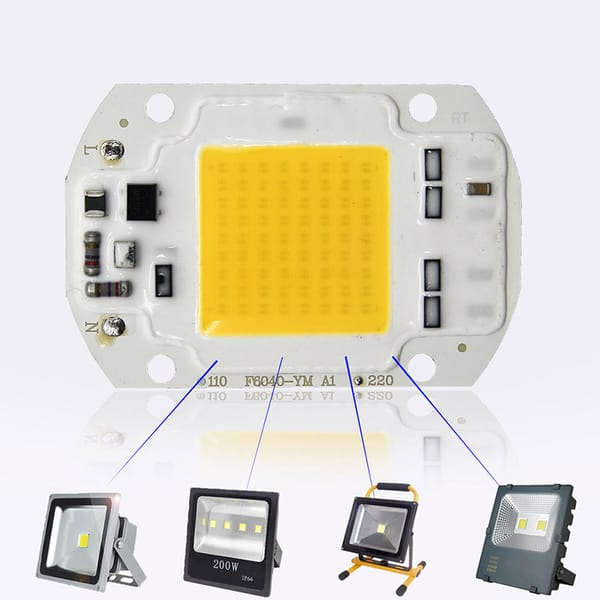 mycyk AC220V F6040 driverless lamp bead source 20/30/50W whitelight warm light full spectrum LED integrated lamp bead COD Chips