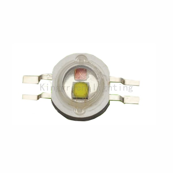 50X High quality 2W double color high power led lamp beads Red + White / Yellow + White led light soure