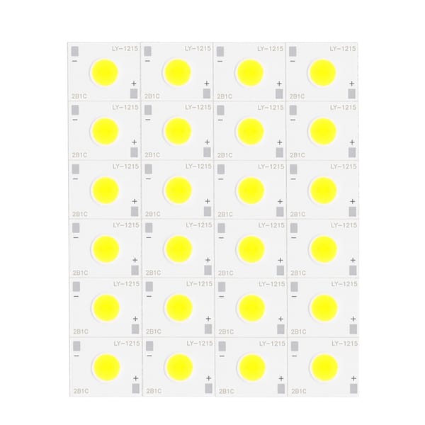 24PCS  LED COB Chip Light 3-3.2V 250-300mA Diodes Lamp Bulb for outdoor focus Spotlight Garden Integrated Light Beads White
