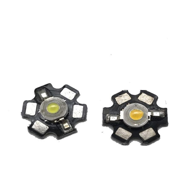 1pcs 1W 3W High Power LED Beads Full Spectrum Pure White With 20mm Black Star PCB Heat sink Aluminum Substrate lights Wholesale