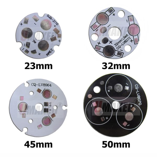 3w 9W 50mm  led aluminum plate board for high power beads, LED pcb board for bulb light downlight etc