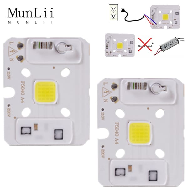 AC 220V LED F5040 COB lamp Bead 10W Smart IC No Need Driver DIY Flood light Led Bulb Spotlight Outdoor Chip Lamp Matrix Lighting