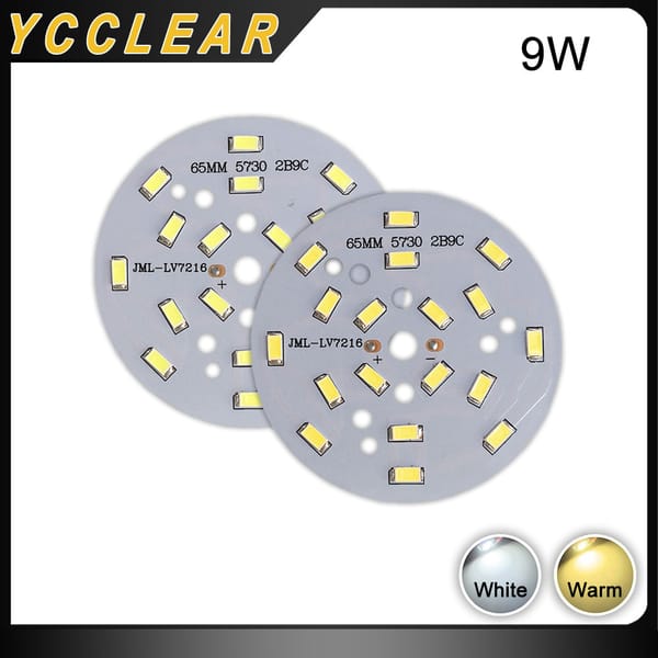LED Light Panel 9W Warm White 3000K 6000K 27-30V SMD 5730 Lamp Beads Diameter 65mm For DIY Downlight Spotlight Chandelier