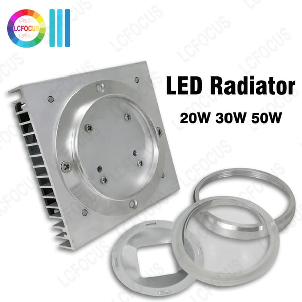 Aluminum Heatsink With Fan Lamp Radiators Cooling System Heat Sink DIY LED Grow Light Aquarium For 20W 30W 50W Light Beads