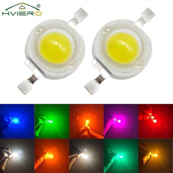 LED Bulbs 10Pcs 5W High Power Chip Lights Bead Emitter Diode Round DIY White Strong Decoration Wall Billboard Atmosphere Lamps