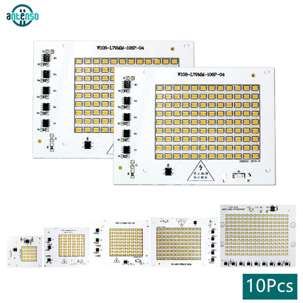 10Pcs/Lot LED SMD 2835 Chip 220V 10W 20W 30W 50W 100W No Need Driver Diode Chip Beads for Flood Light Spotlight DIY Lighting