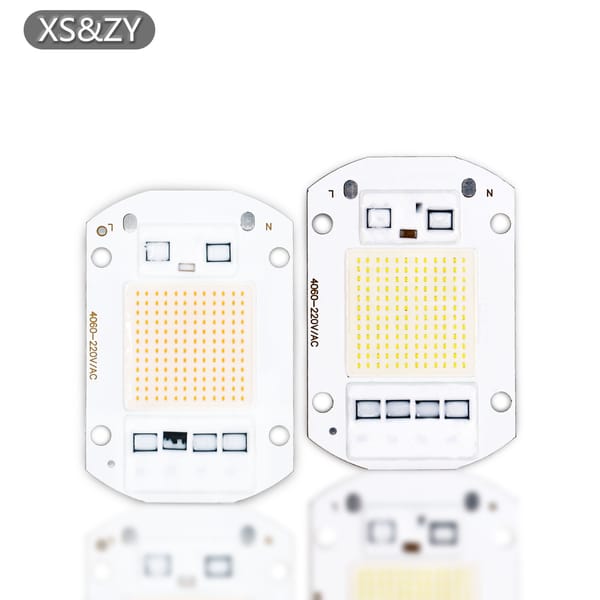 10pcs COB LED Lamp Bead Chip Smart IC No Need Driver High Pressure AC 220V CSP50W Warm Cold For Outdoor Lighting Floodlights DIY