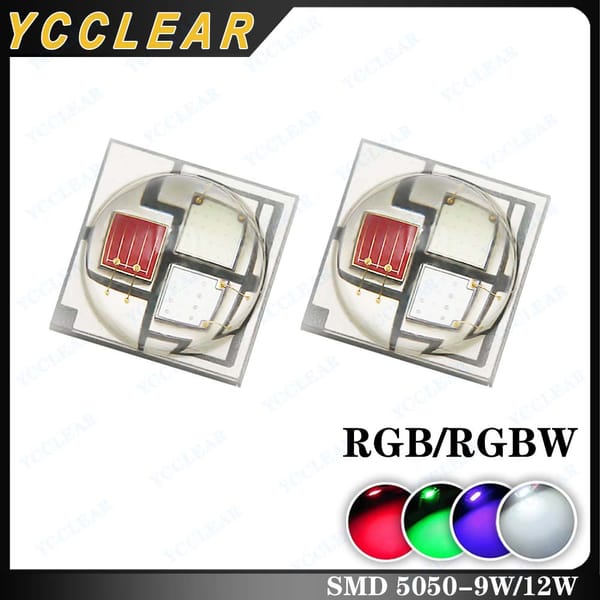 RGB RGBW Red Green Blue White Integrated LED SMD 5050 Chip 3W 9W 12W Colorful Light Beads For 3 9 12 W Watt Stage Light Beads