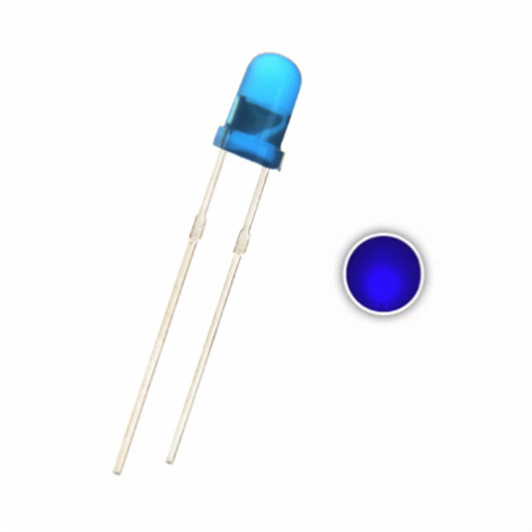 100pcs 3mm Blue Led Diffused Round Head 3v Wide Angle Through Hole Lamp Light Beads