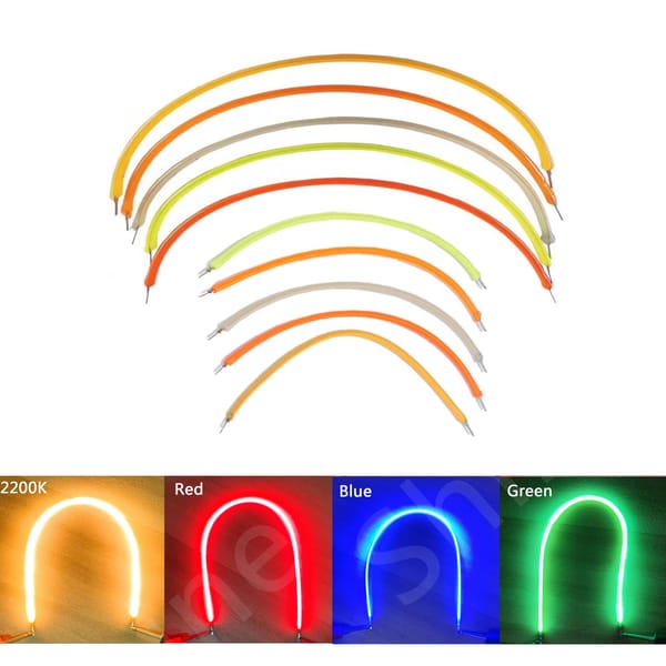 Warm LED Filament Edison Bulb Lamp Parts Flexible Filament 130mm 300mm 3v Cob LED Filament LED Bead Diodes Light Accessories