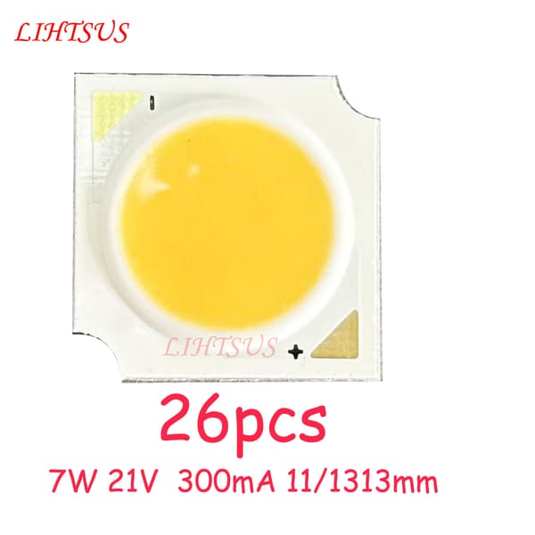 26PCS 08/1313mm 11/1313mm LED COB Chip   3W  5W 7W 10W 12W 18W CRI95+ Led COB Light Beads  Light Emitting Diode